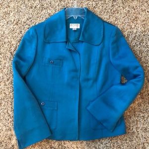 Linen silk blend jacket